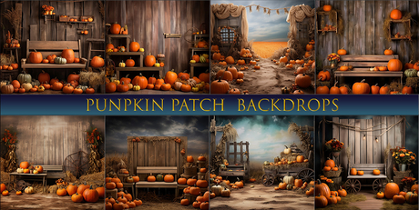 Second Life Marketplace Sato Pumpkin Patch Blogger Backdrop Textures
